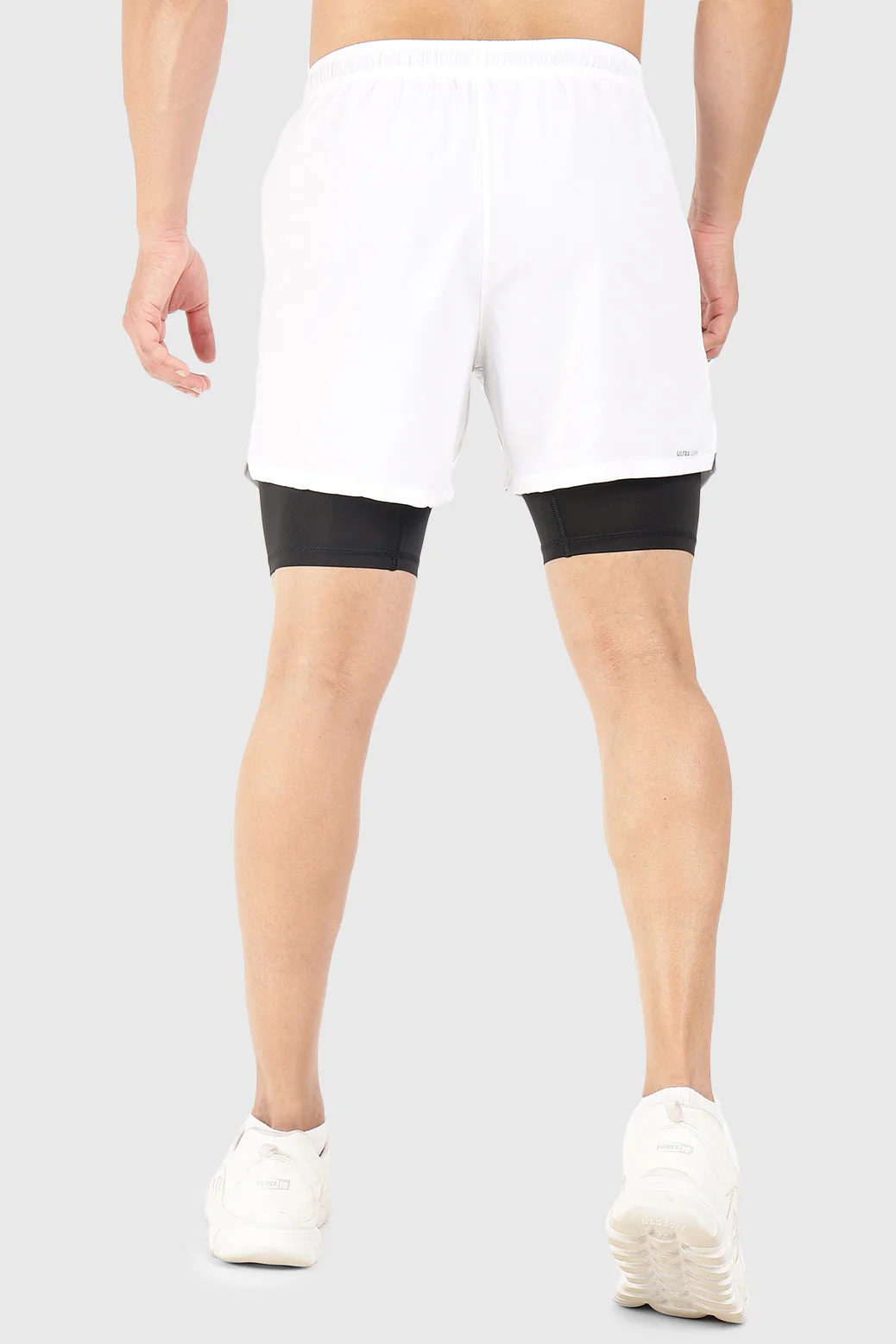 2 in 1 5" Compression Shorts White - Image 6