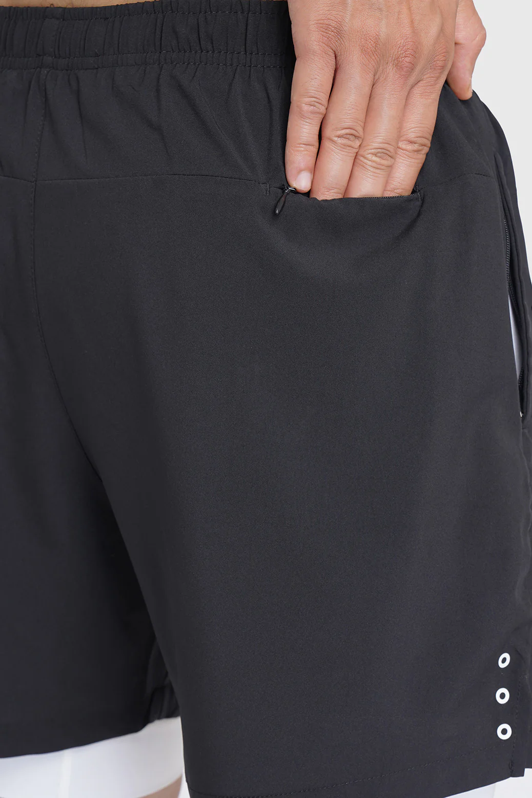 2 in 1 Laser Shorts Black - Image 5