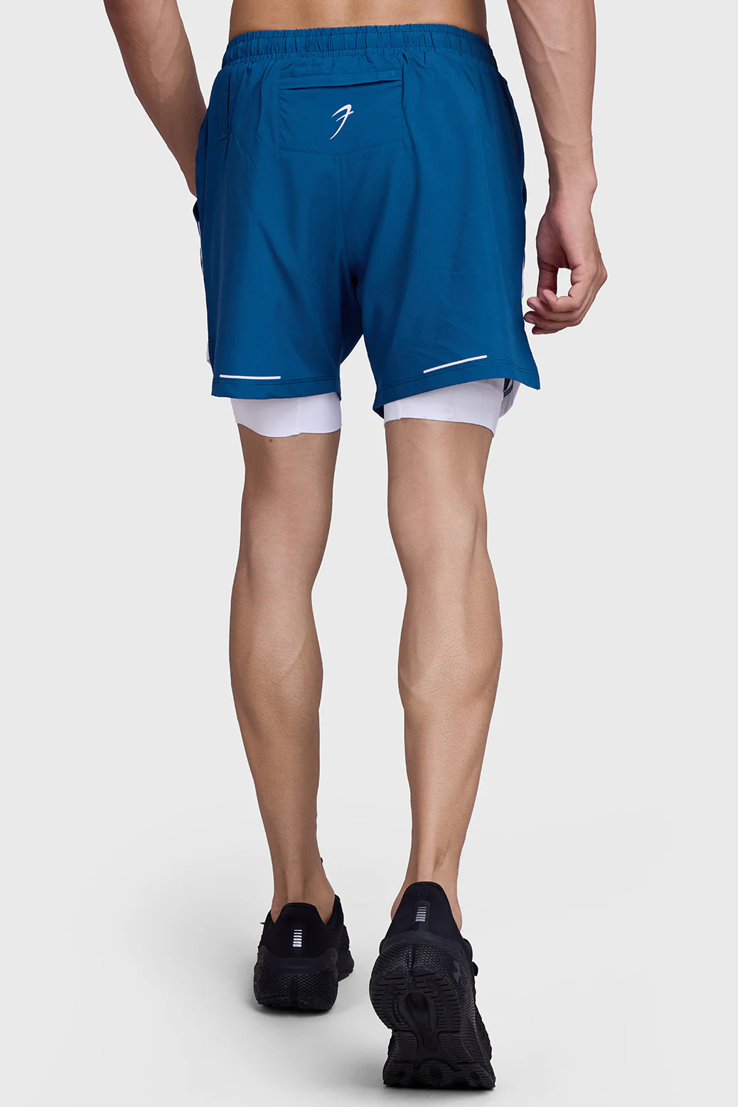 2 in 1 Mesh Shorts Teal - Image 7