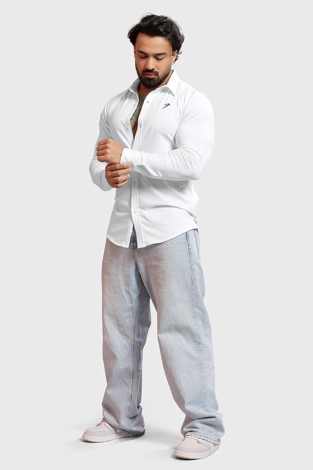 Aero Fullsleeves Shirt White - Image 6