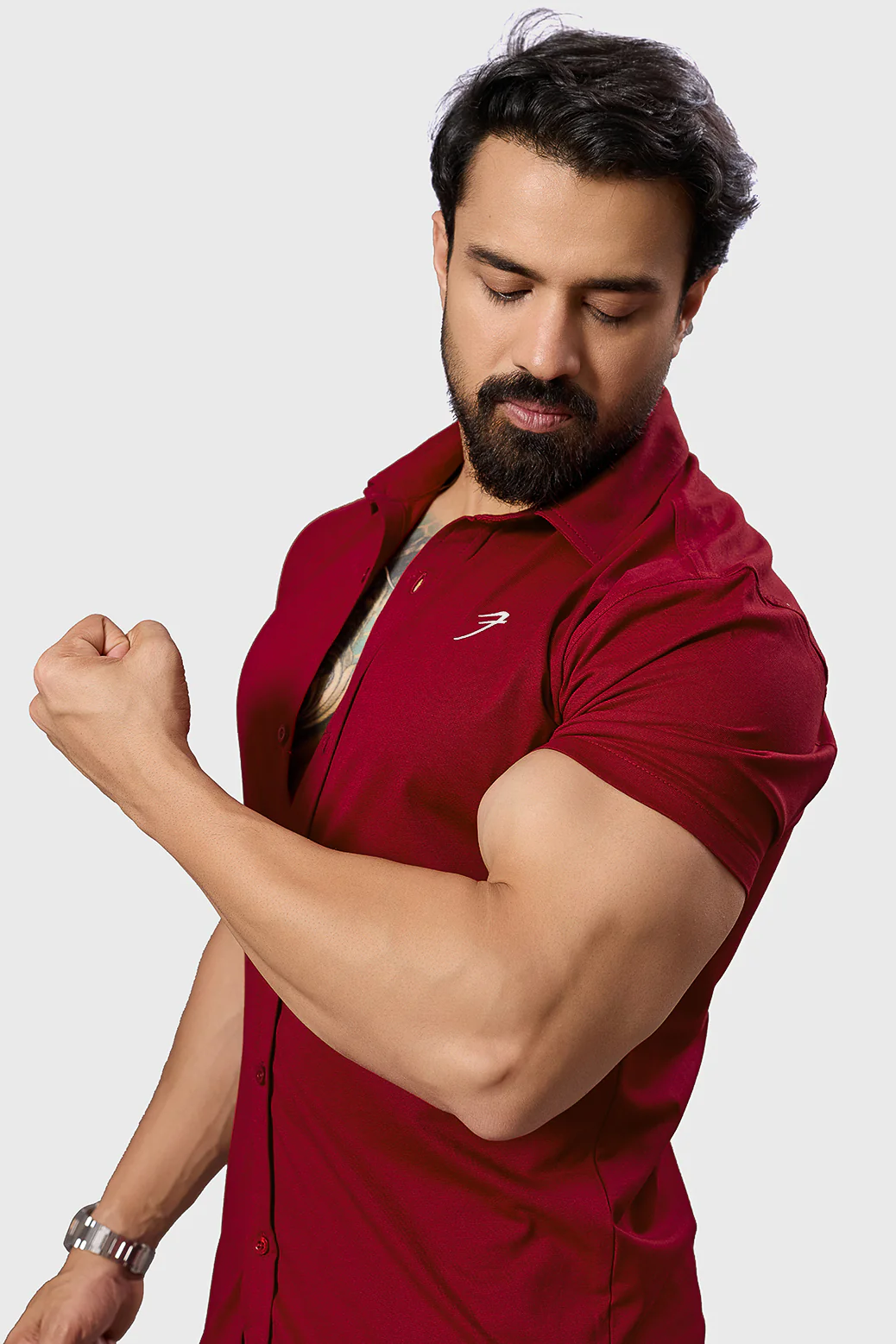 Aero Shirt Deep Red - Image 7