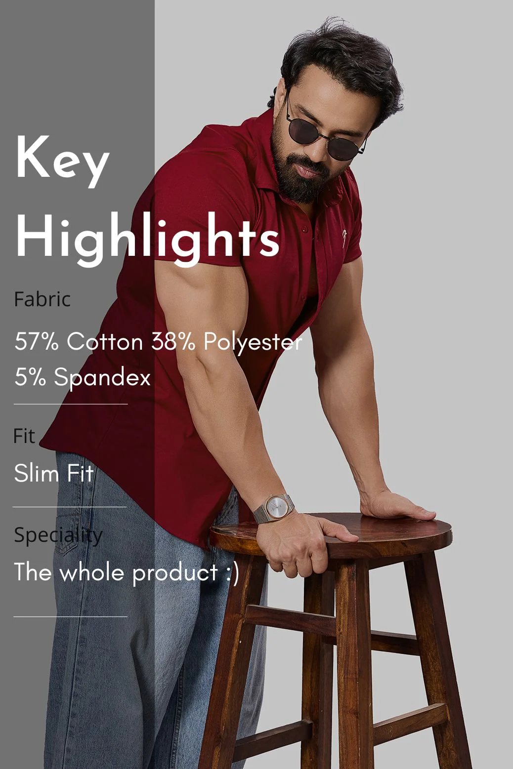 Aero Shirt Deep Red - Image 9