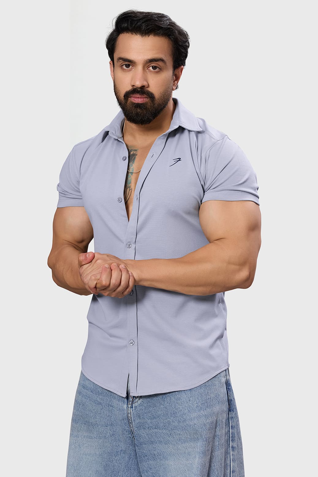 Aero Shirt Light Grey - Image 3