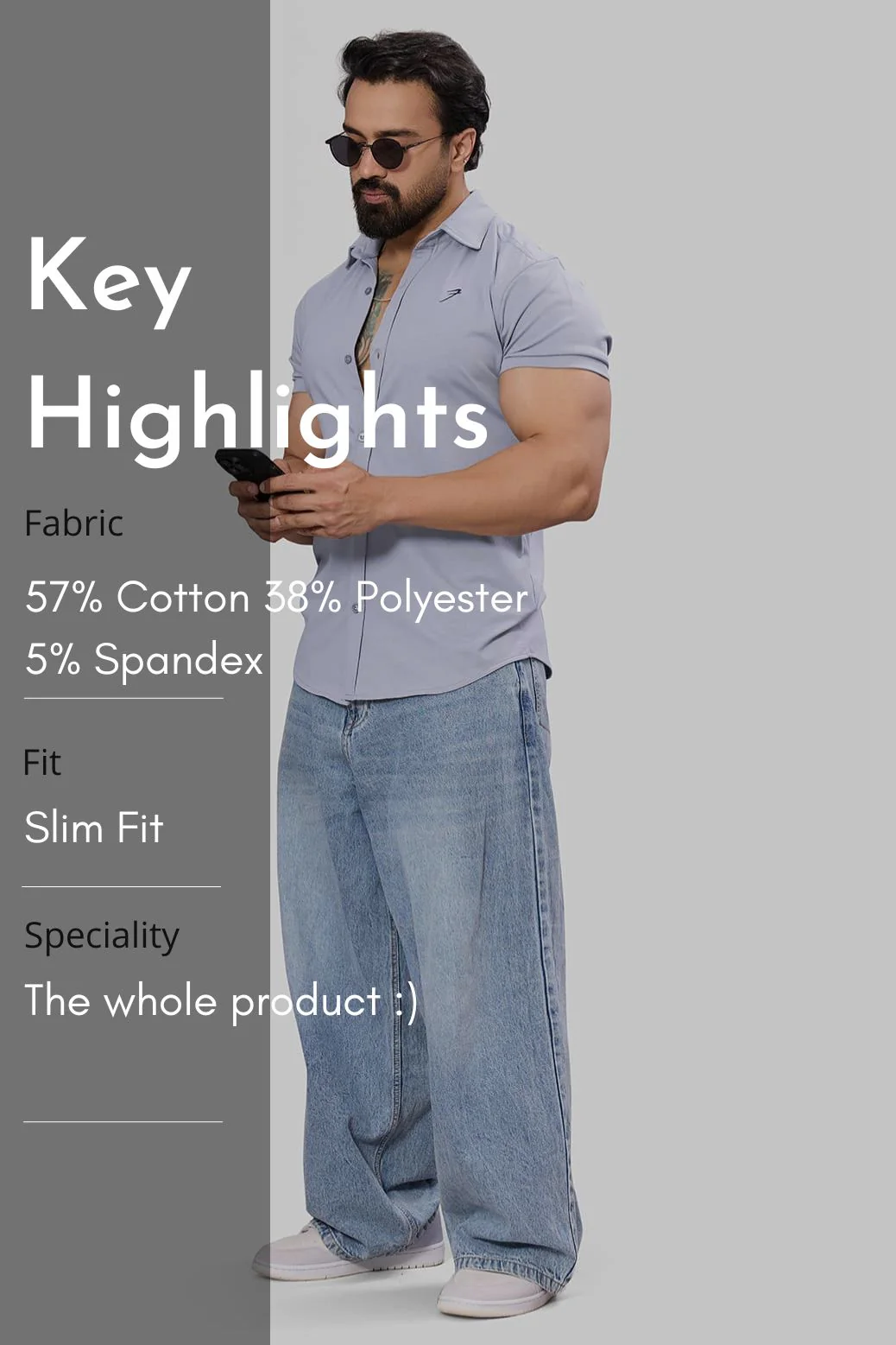 Aero Shirt Light Grey - Image 9