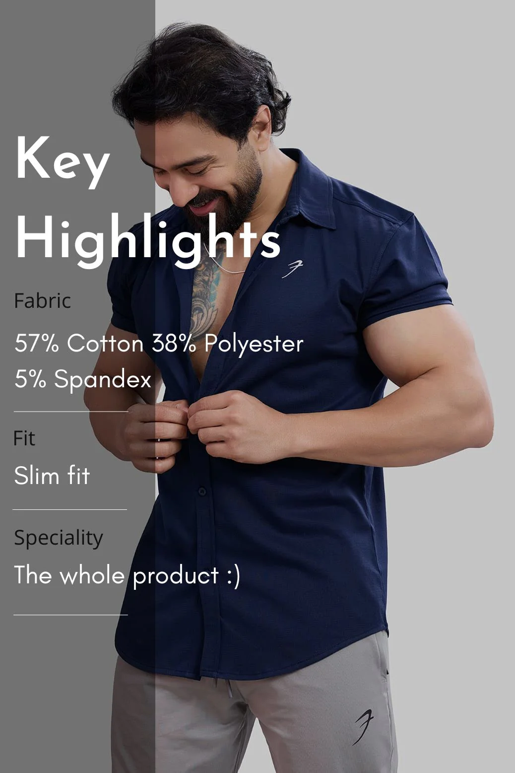 Aero Shirt Navy - Image 8