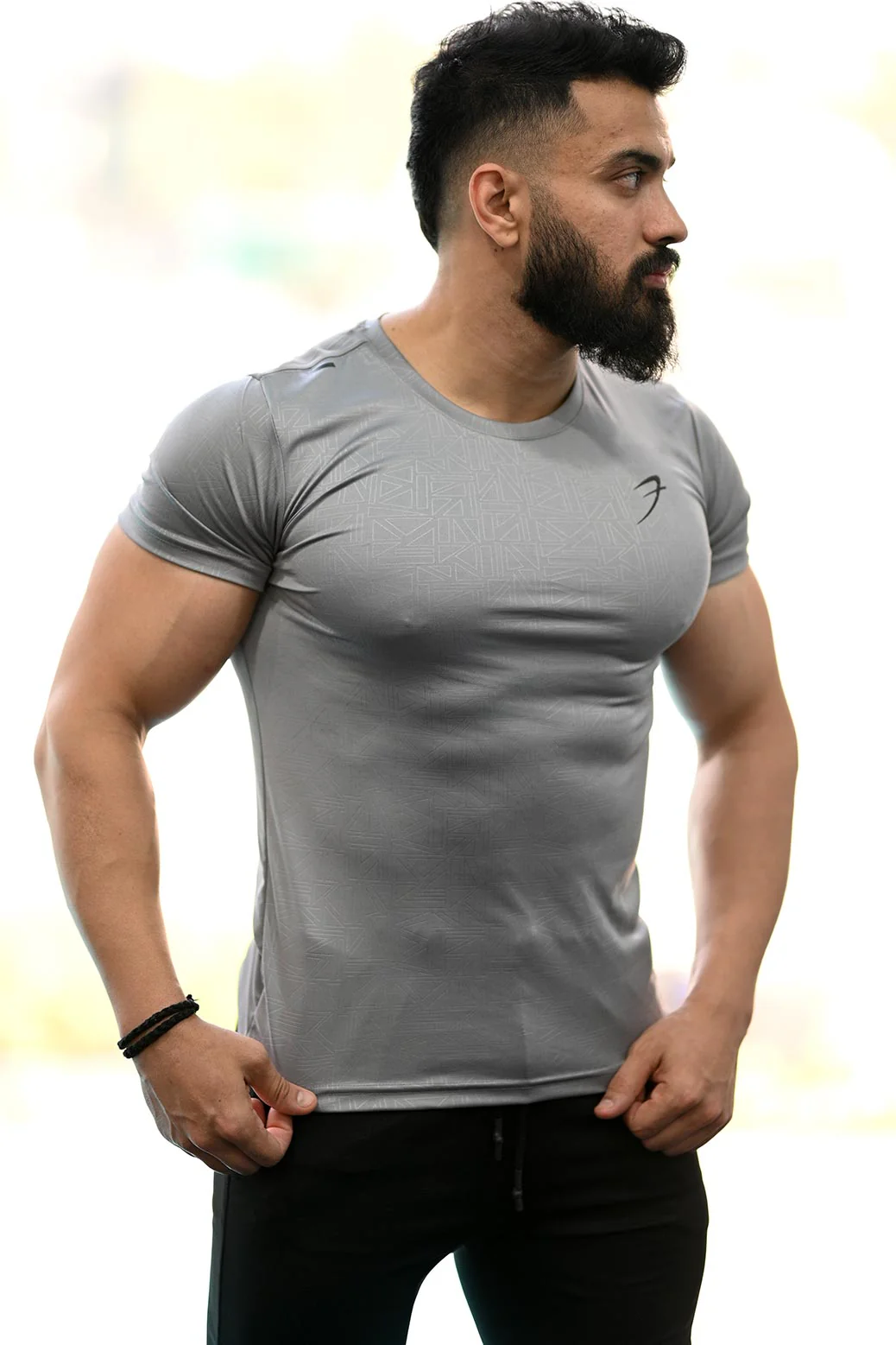 Aero T-shirt Light Grey - Image 4