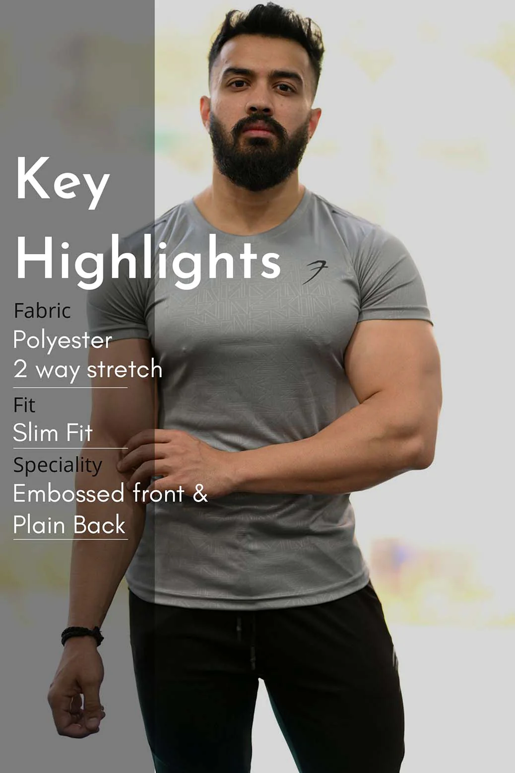 Aero T-shirt Light Grey - Image 7