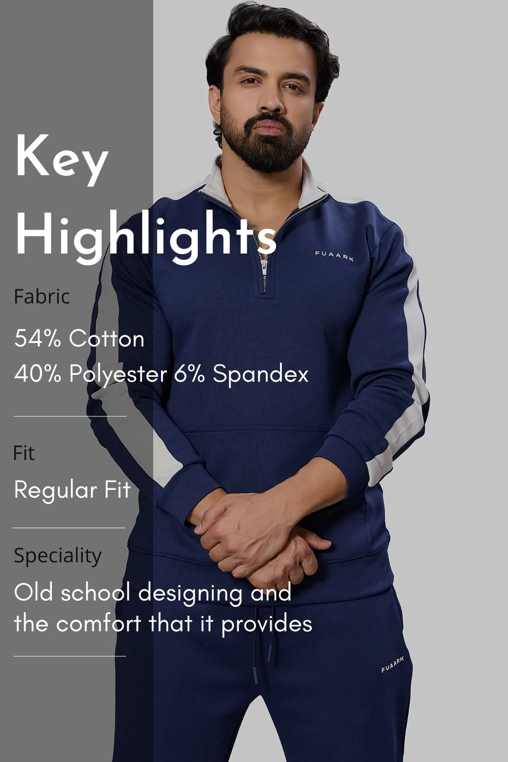 Alpine Pullover Navy/White - Image 8