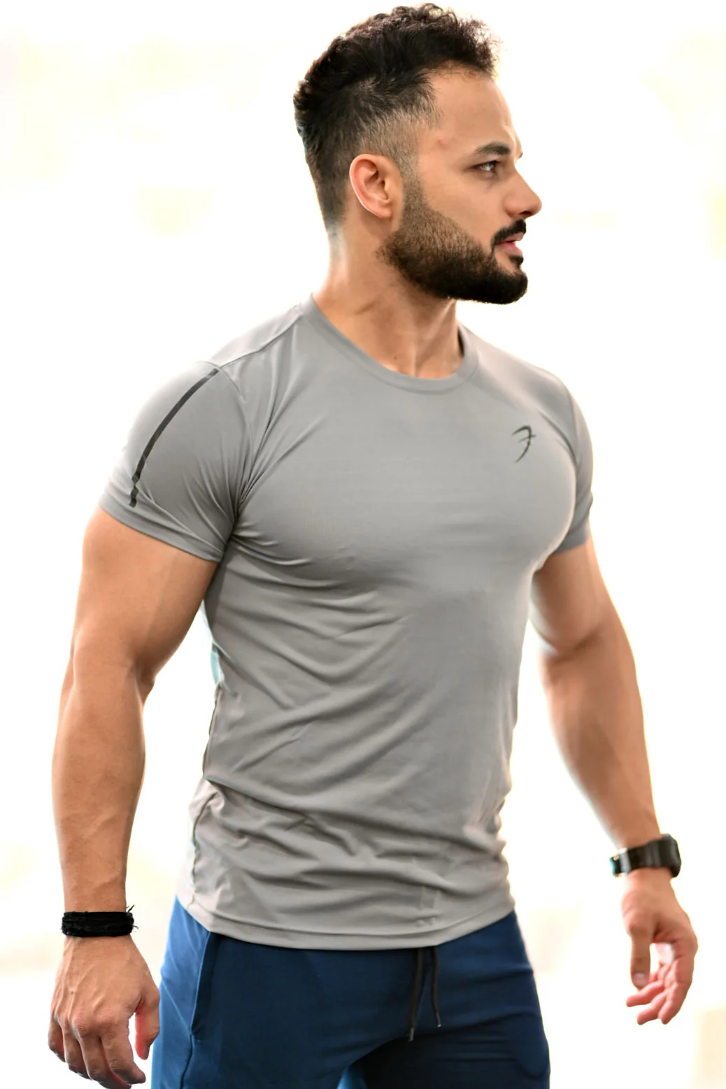 Apex T-shirt Light Grey - Image 3