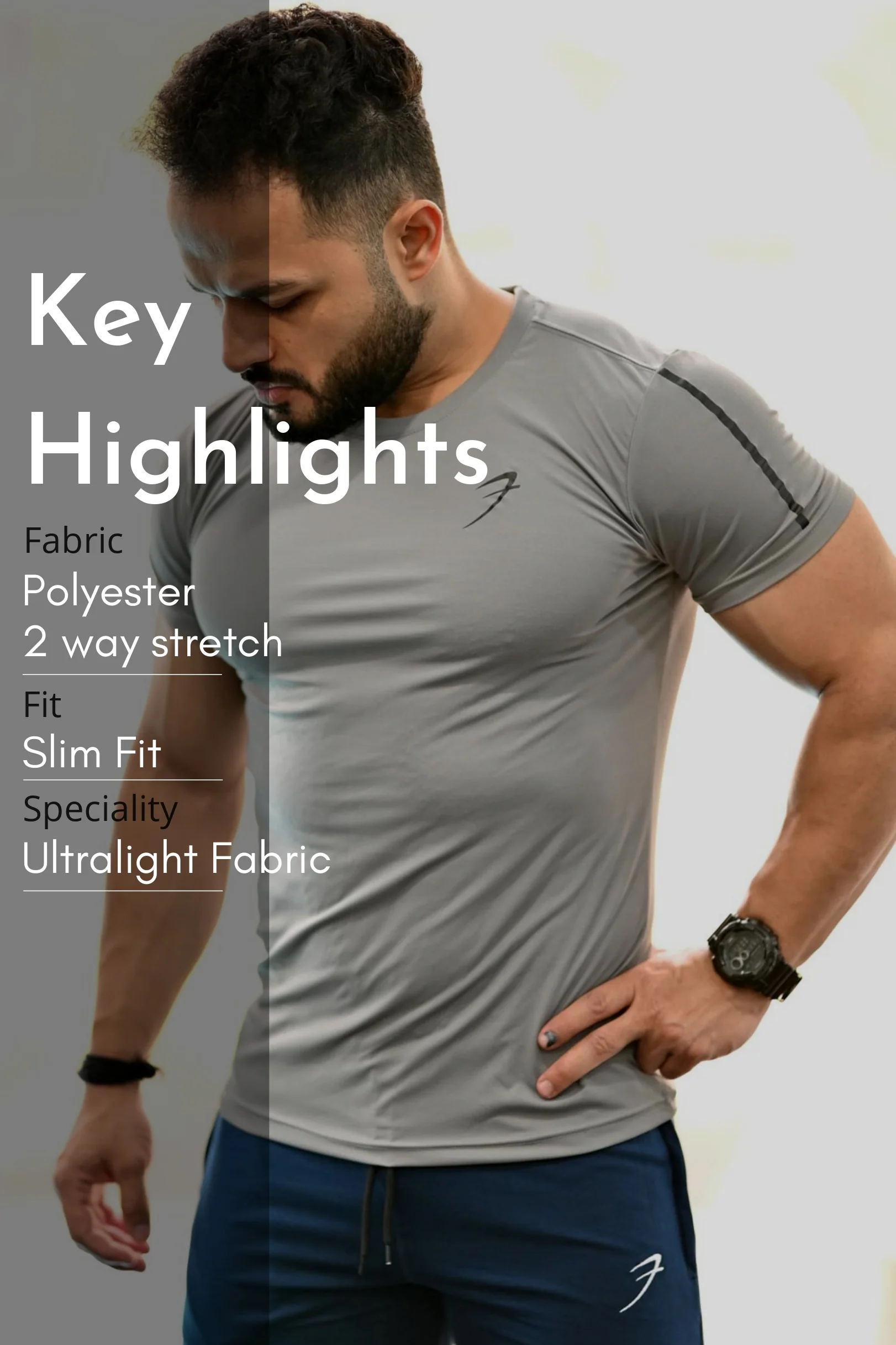 Apex T-shirt Light Grey - Image 6
