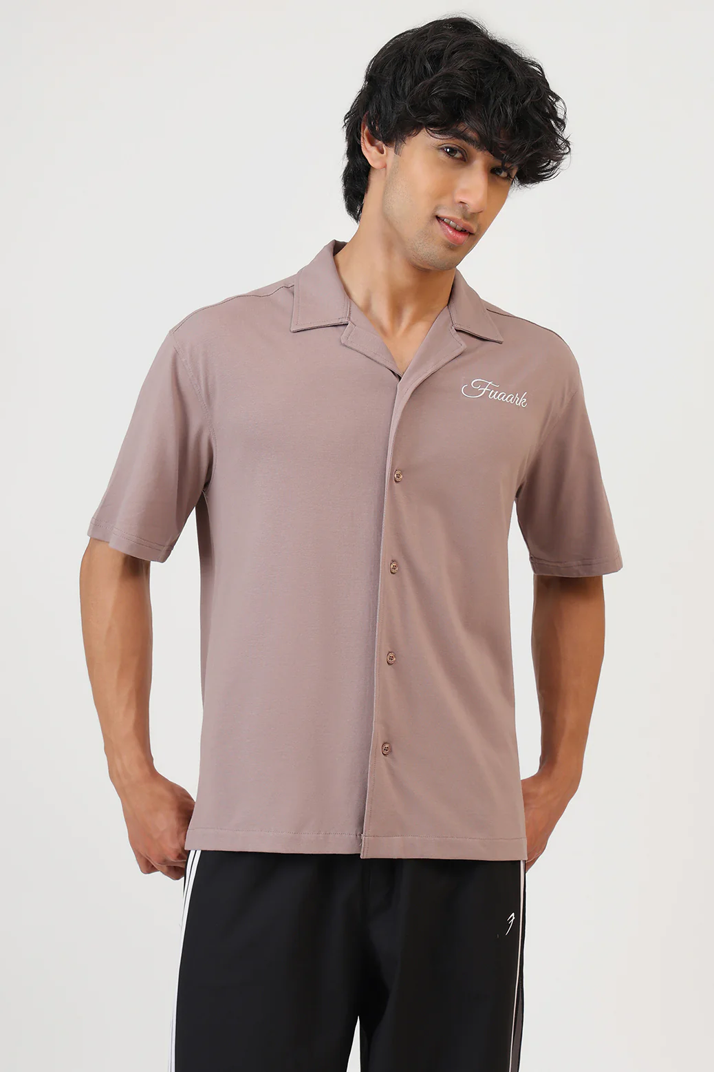 Ashline Oversized Shirt Pastel Brown