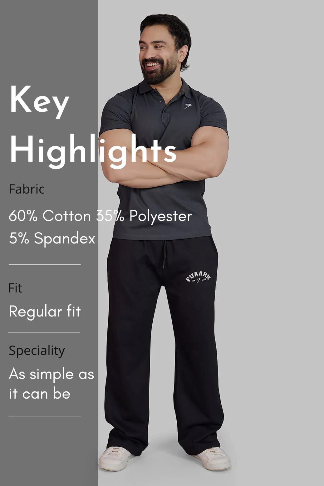 Aura Polo T-shirt Dark Grey - Image 7