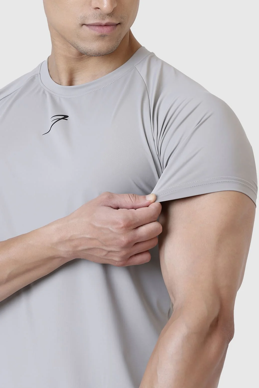 Bare Nylon T-shirt Light Grey - Image 3