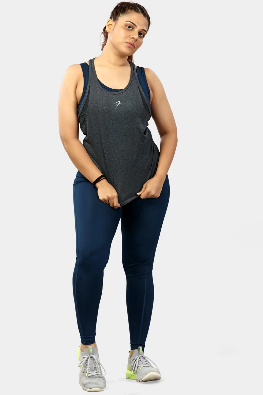 Bold Melange Tank Dark Grey - Image 3
