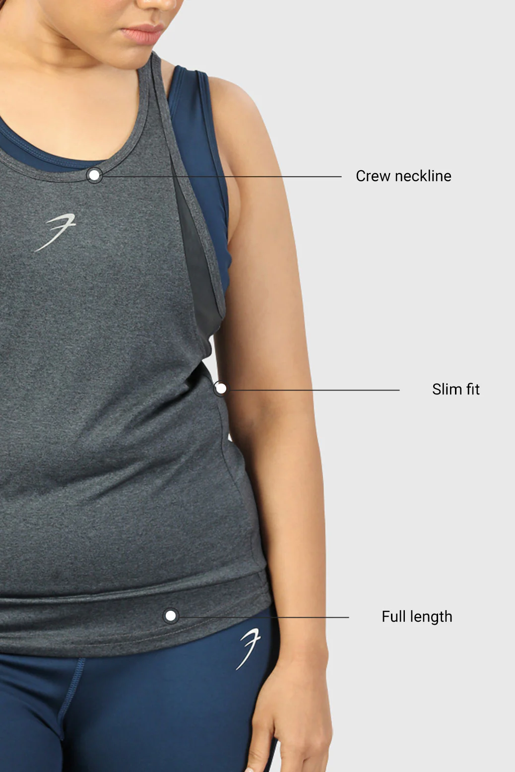 Bold Melange Tank Dark Grey - Image 4