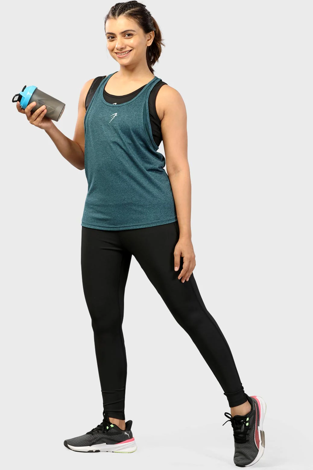 Bold Melange Tank Teal - Image 5