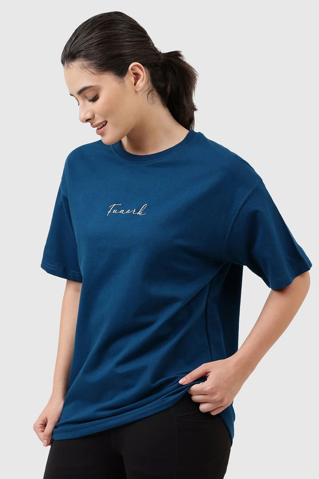 Bold Oversized T-shirt Teal - Image 4