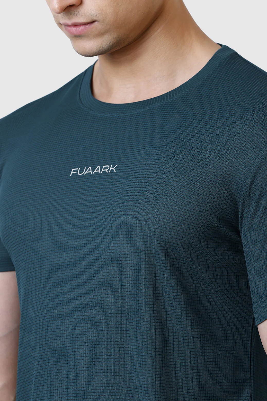 Checks Running T-shirt Bottle Green - Image 3