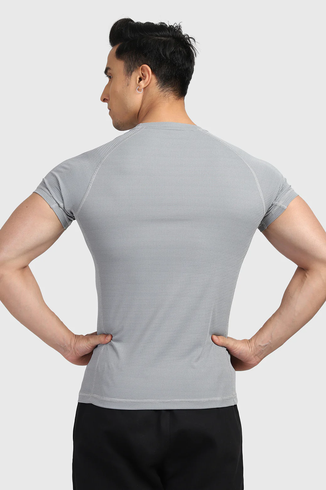 Checks T-shirt Ultimate Grey - Image 5
