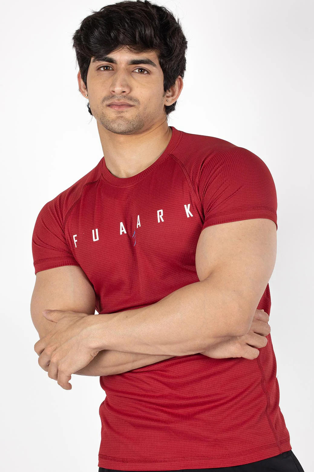 Checks T-shirt Maroon - Image 6
