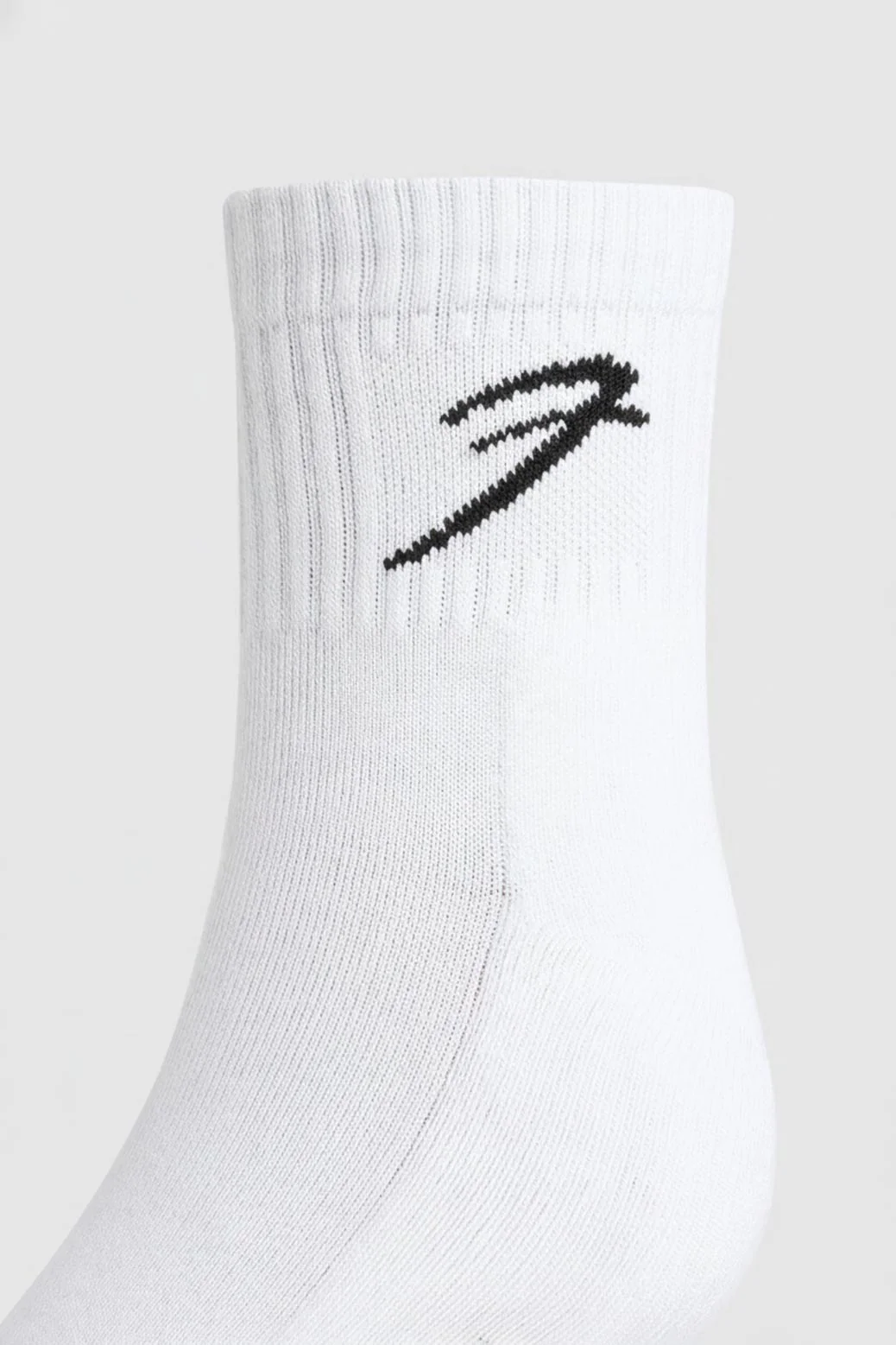 Classic Quarter Socks White/Black - Image 3