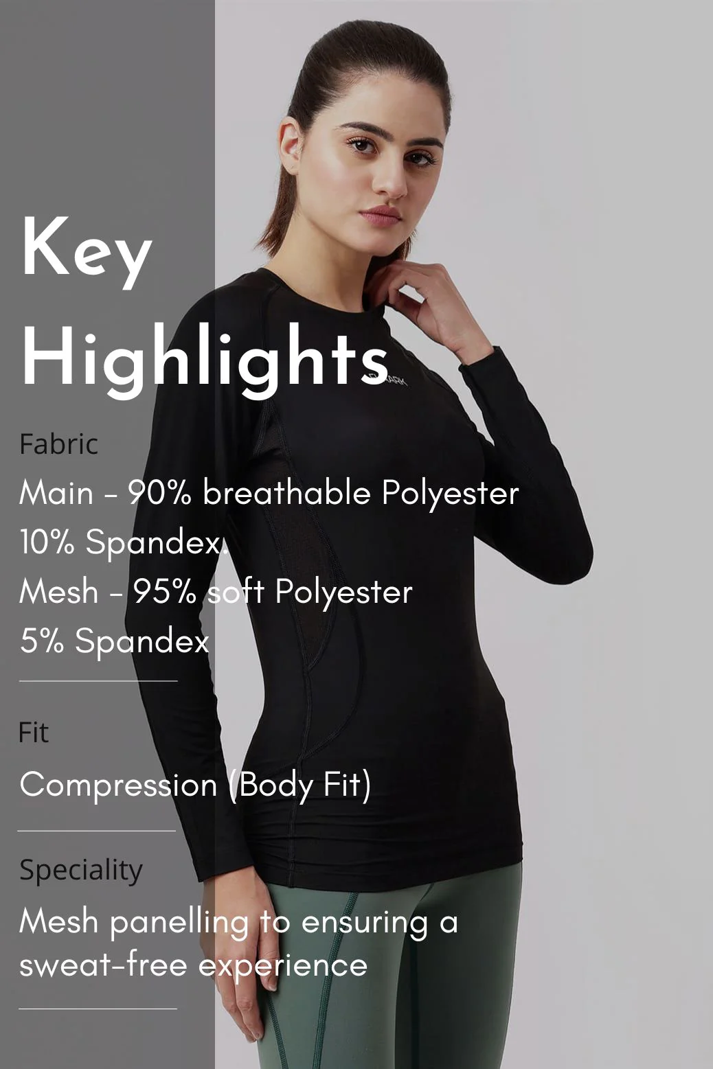 Compression 2.0 Full Sleeves T-shirt Black - Image 7