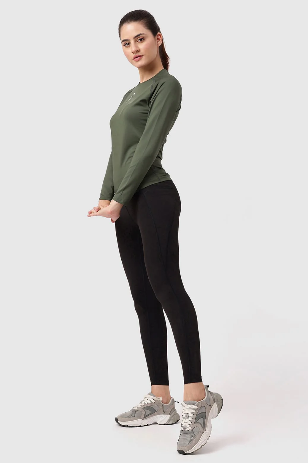 Compression Full T-shirt Olive - Image 2
