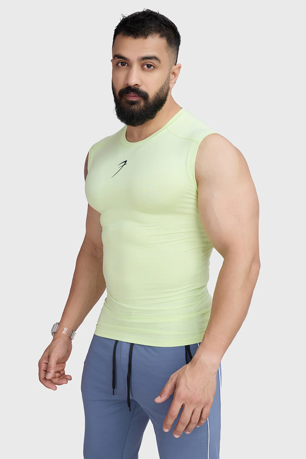 Compression Sleeveless Tank Lime - Image 8