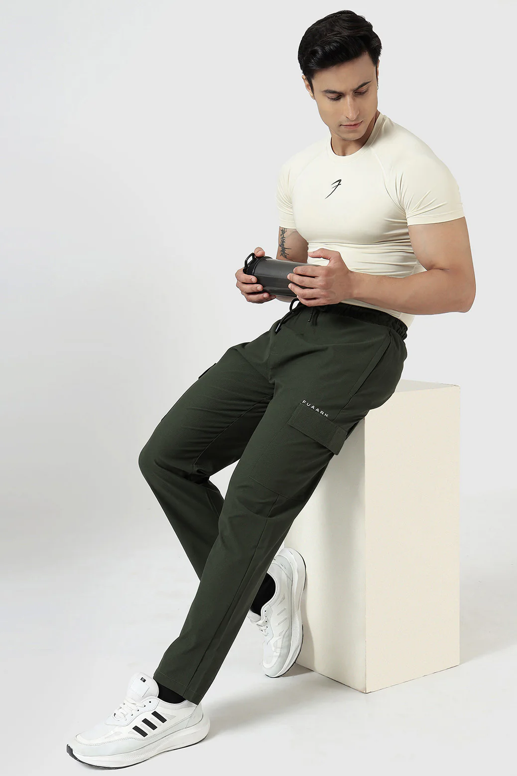 Compression T-shirt Beige - Image 2