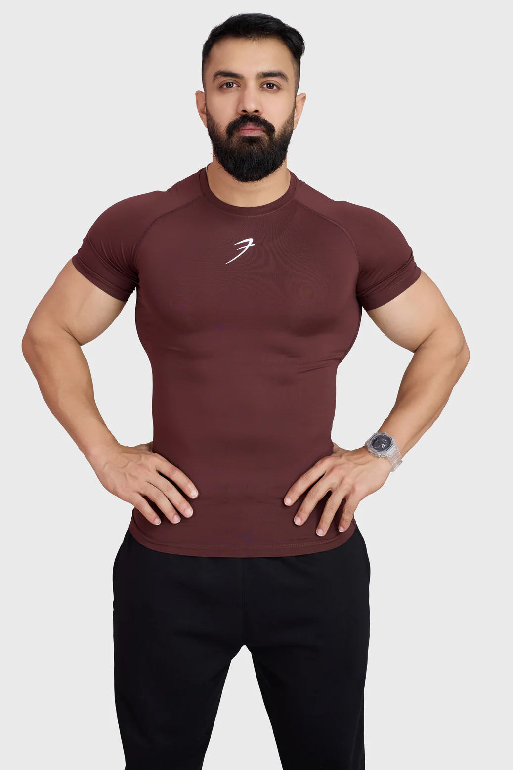 Compression T-shirt Brown - Image 7
