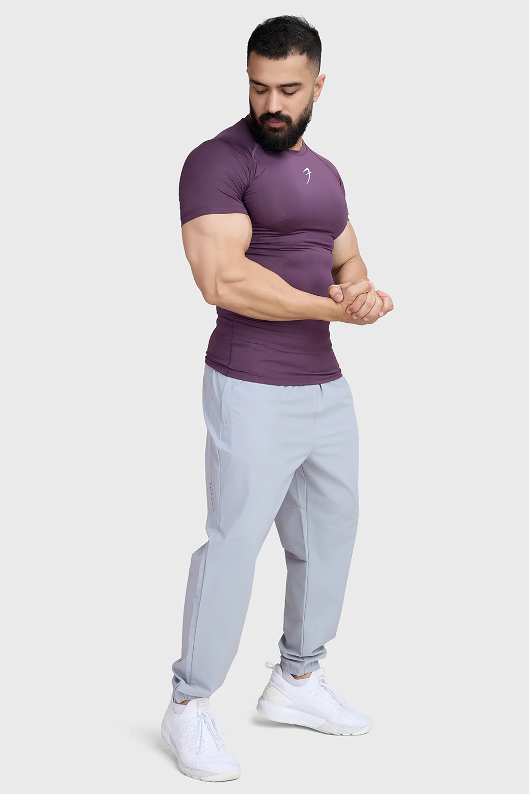 Compression T-shirt Plum - Image 2