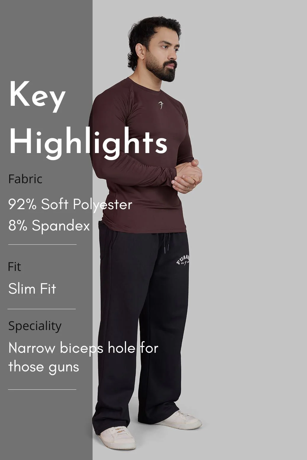 Core Fullsleeves T-shirt Brown - Image 7