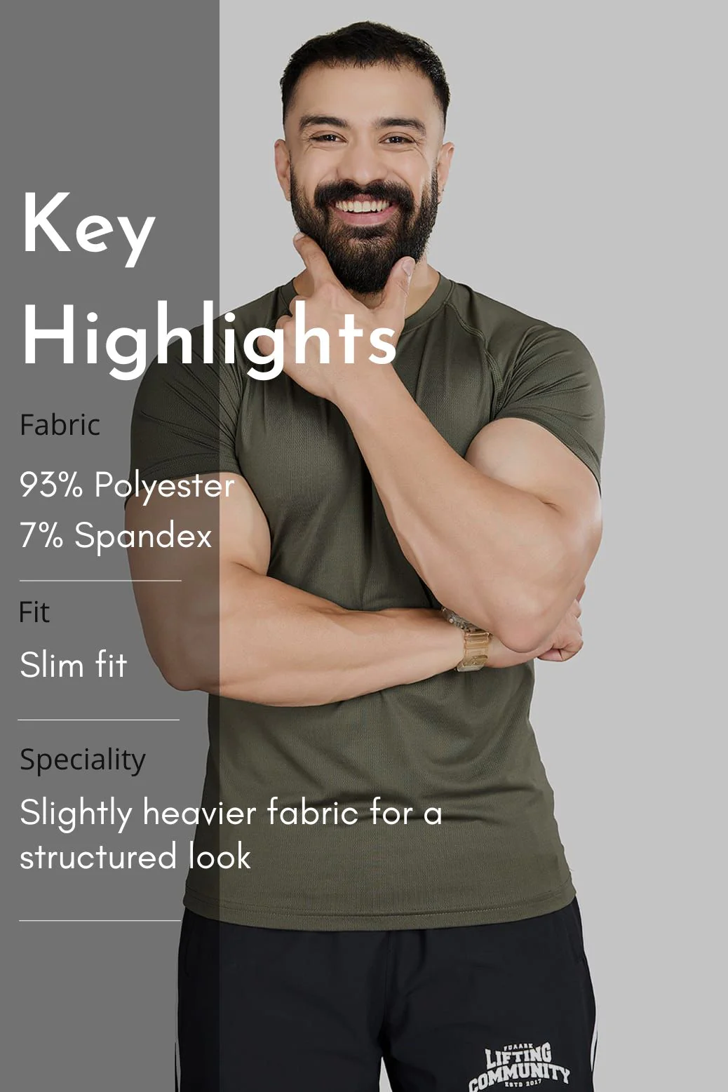 Dash T-shirt Olive - Image 6