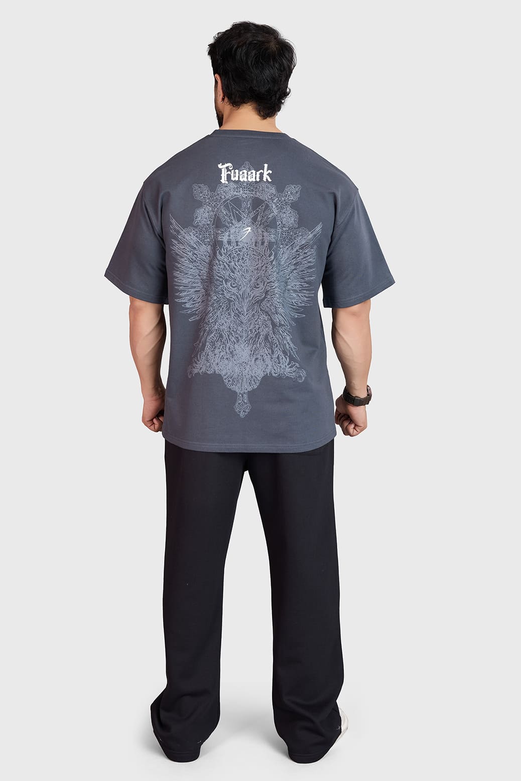 Eagle Oversized T-shirt Dark Grey - Image 7