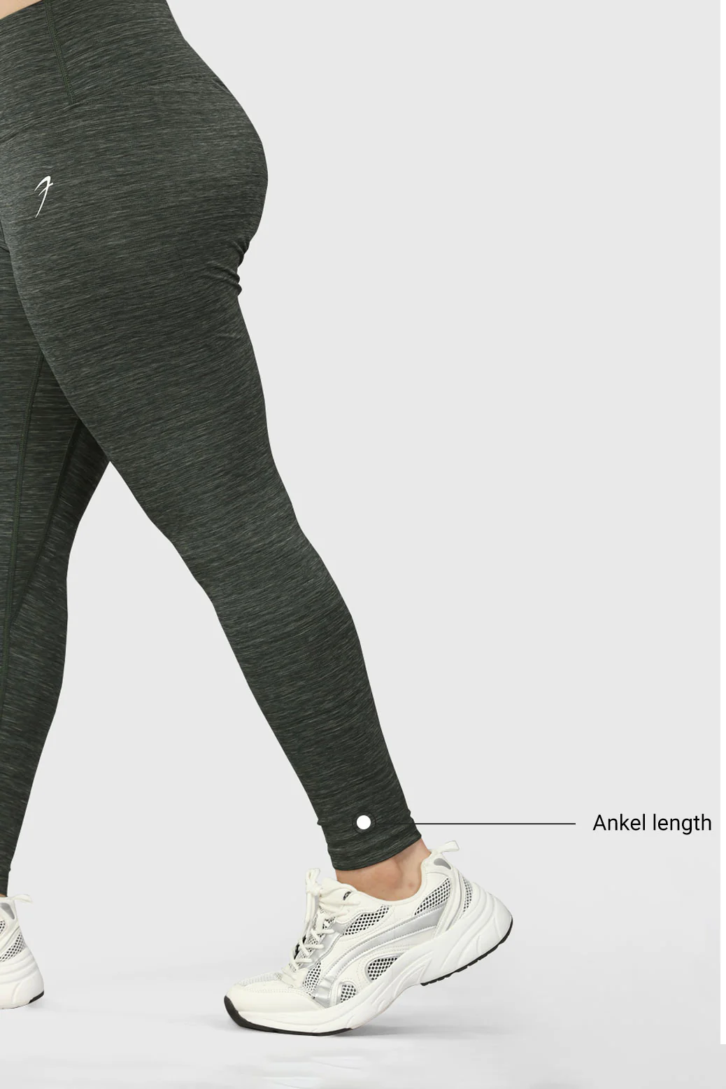 Essential Melange Leggings Olive - Image 3