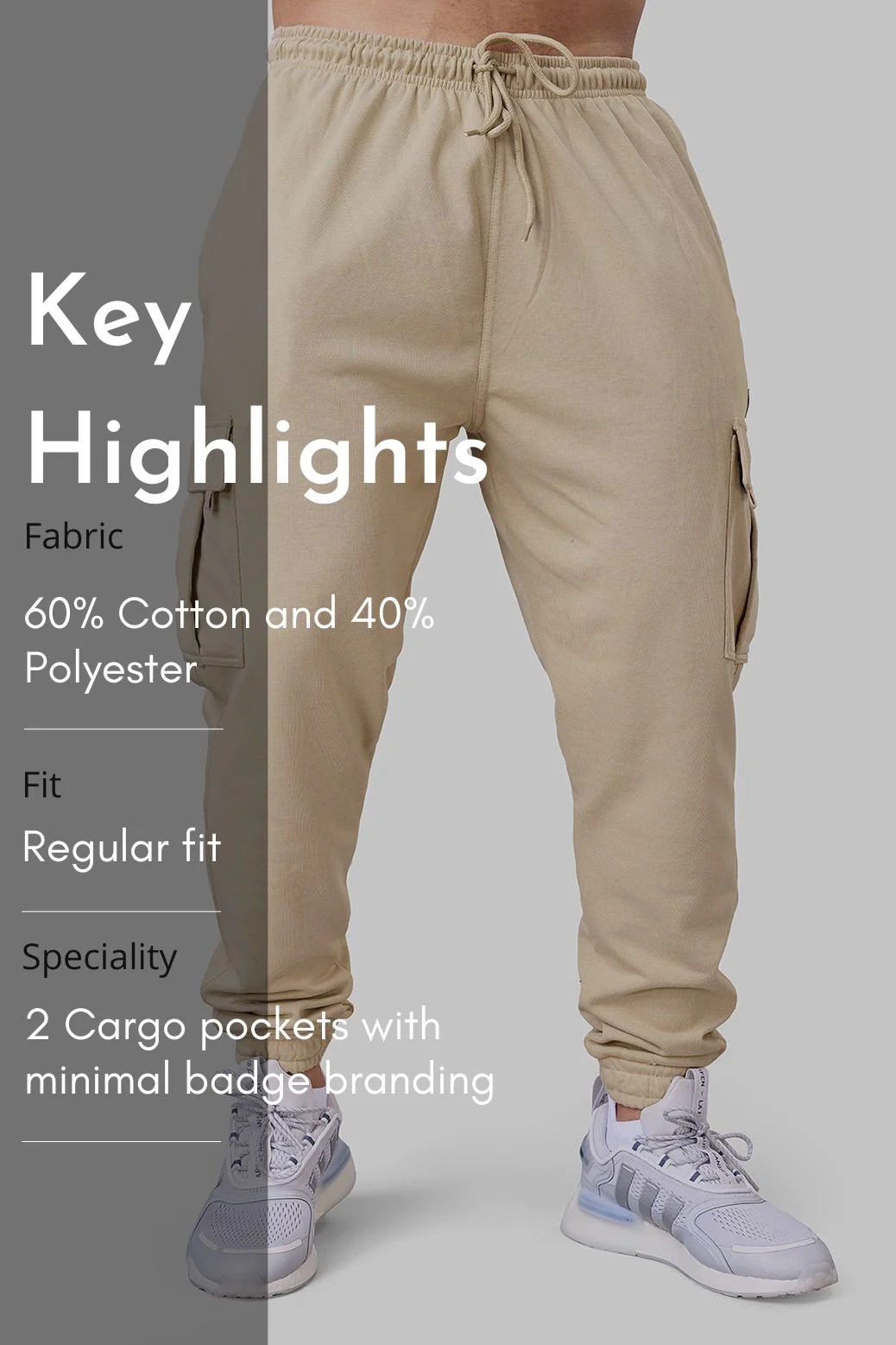 Flex Joggers Beige - Image 6