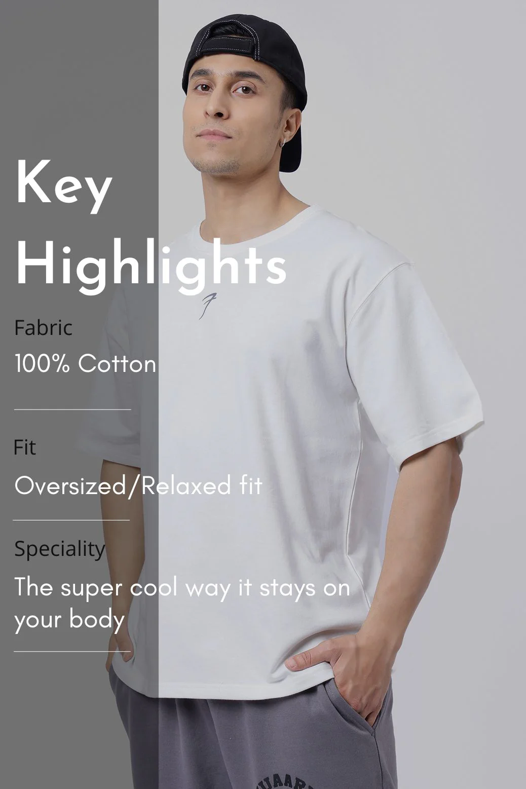 Fortitude Oversized T-shirt White - Image 7