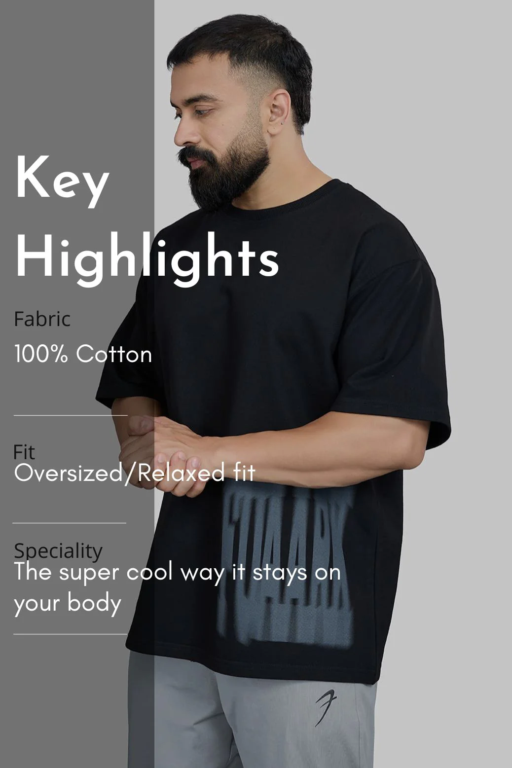 Gorilla Oversized T-shirt Black - Image 10