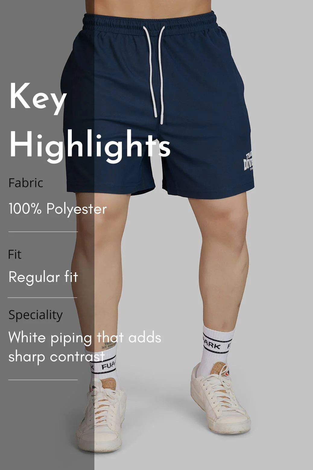 Grit Shorts Navy - Image 6