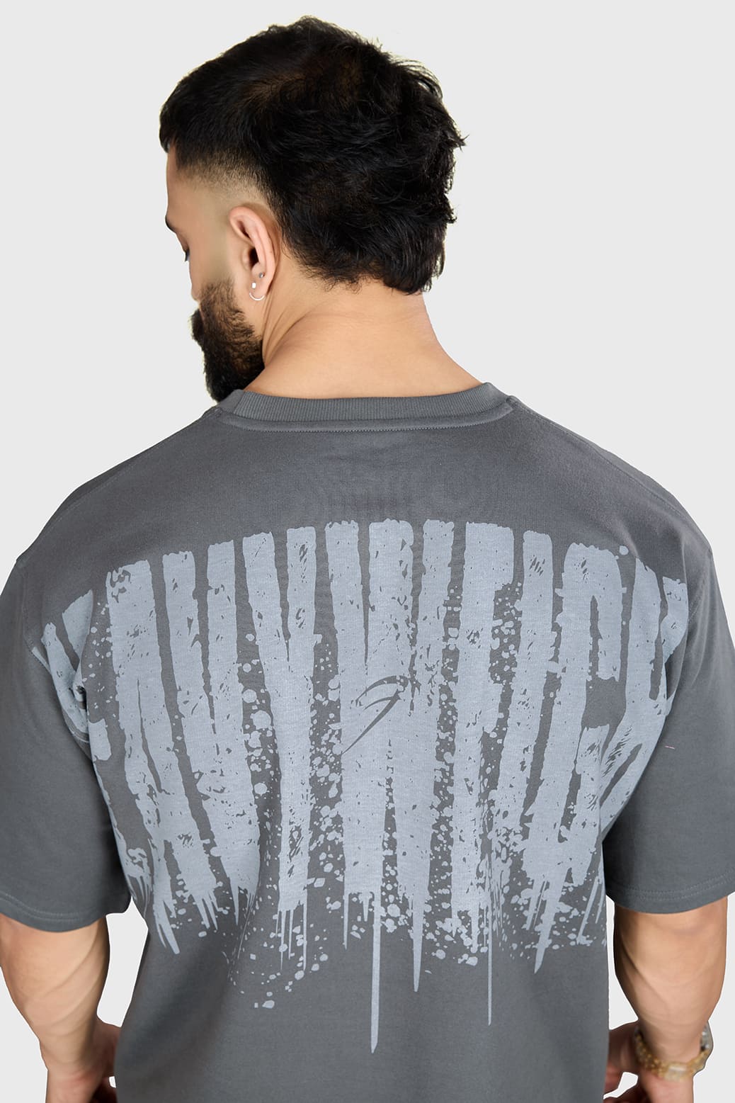 Heavyweight Oversized T-shirt Grey - Image 4