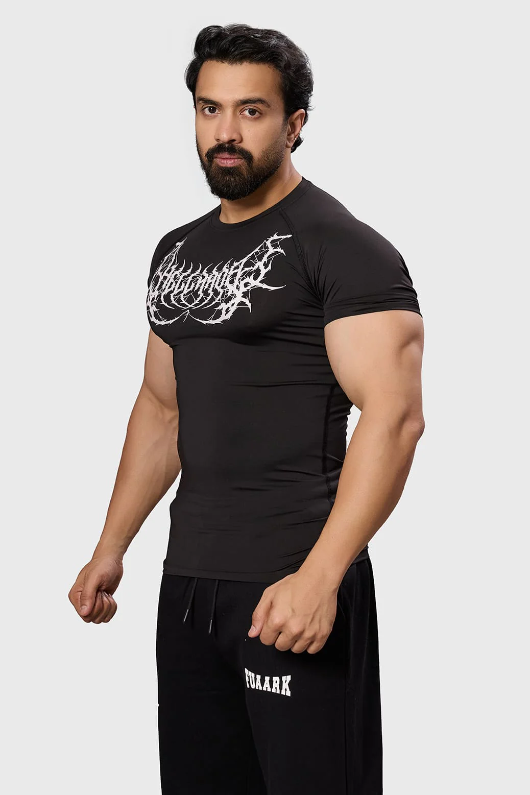 Hellborn Compression T-shirt Black/White - Image 5