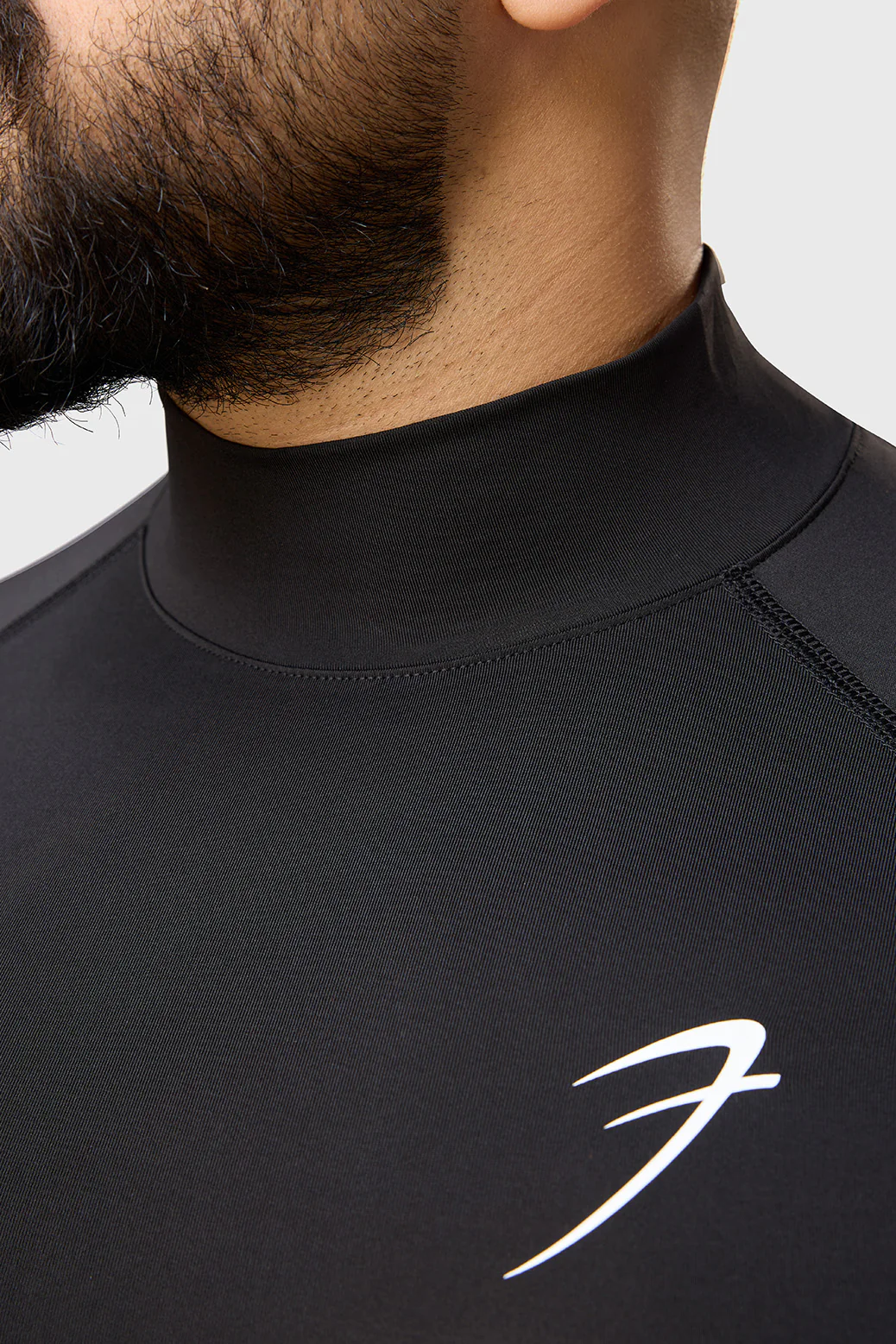 High Neck Compression Full Sleeves T-shirt Black - Image 4