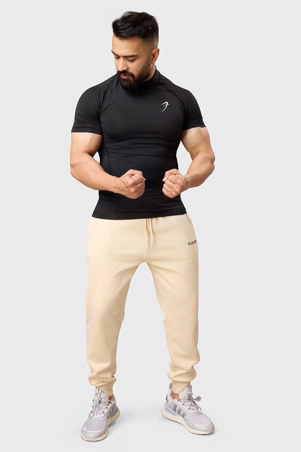 High Neck Compression T-shirt Black - Image 3