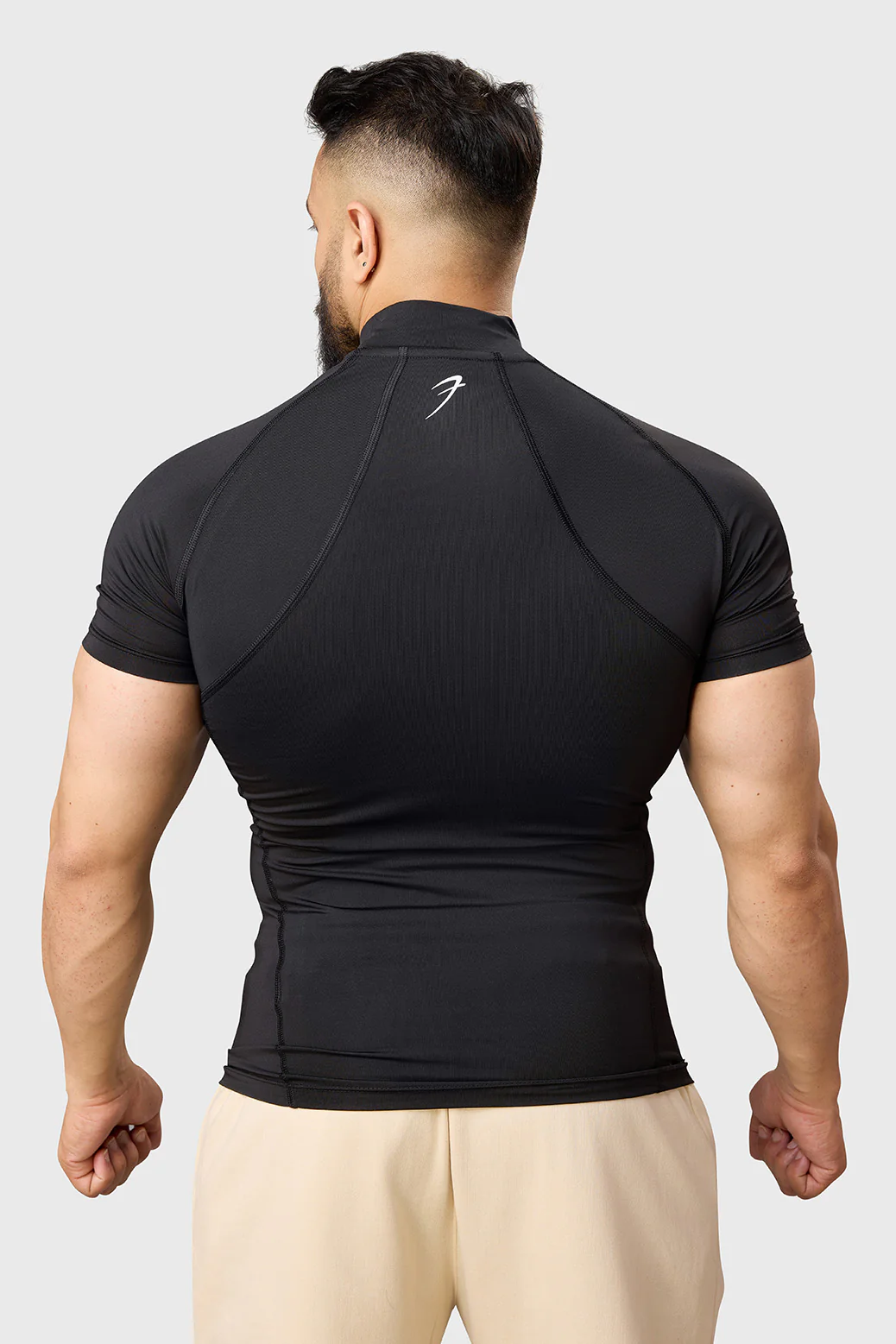 High Neck Compression T-shirt Black - Image 7