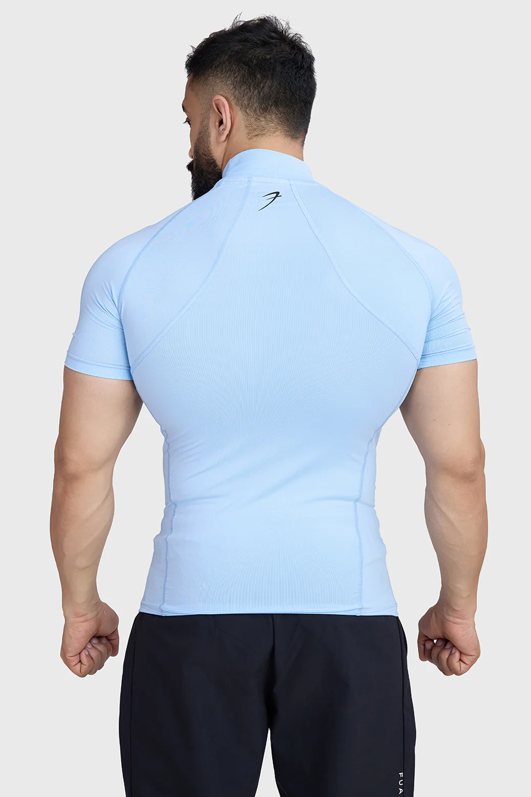 High Neck Compression T-shirt Glacial Blue - Image 6