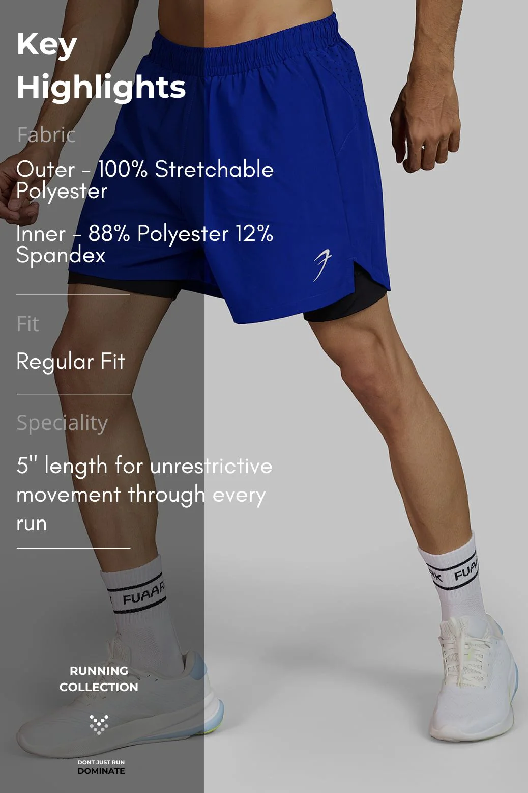 Hyper 5" Running  Shorts Blue - Image 6