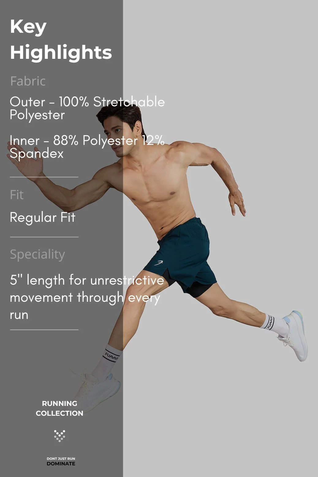 Hyper 5" Running  Shorts Deep Green - Image 6