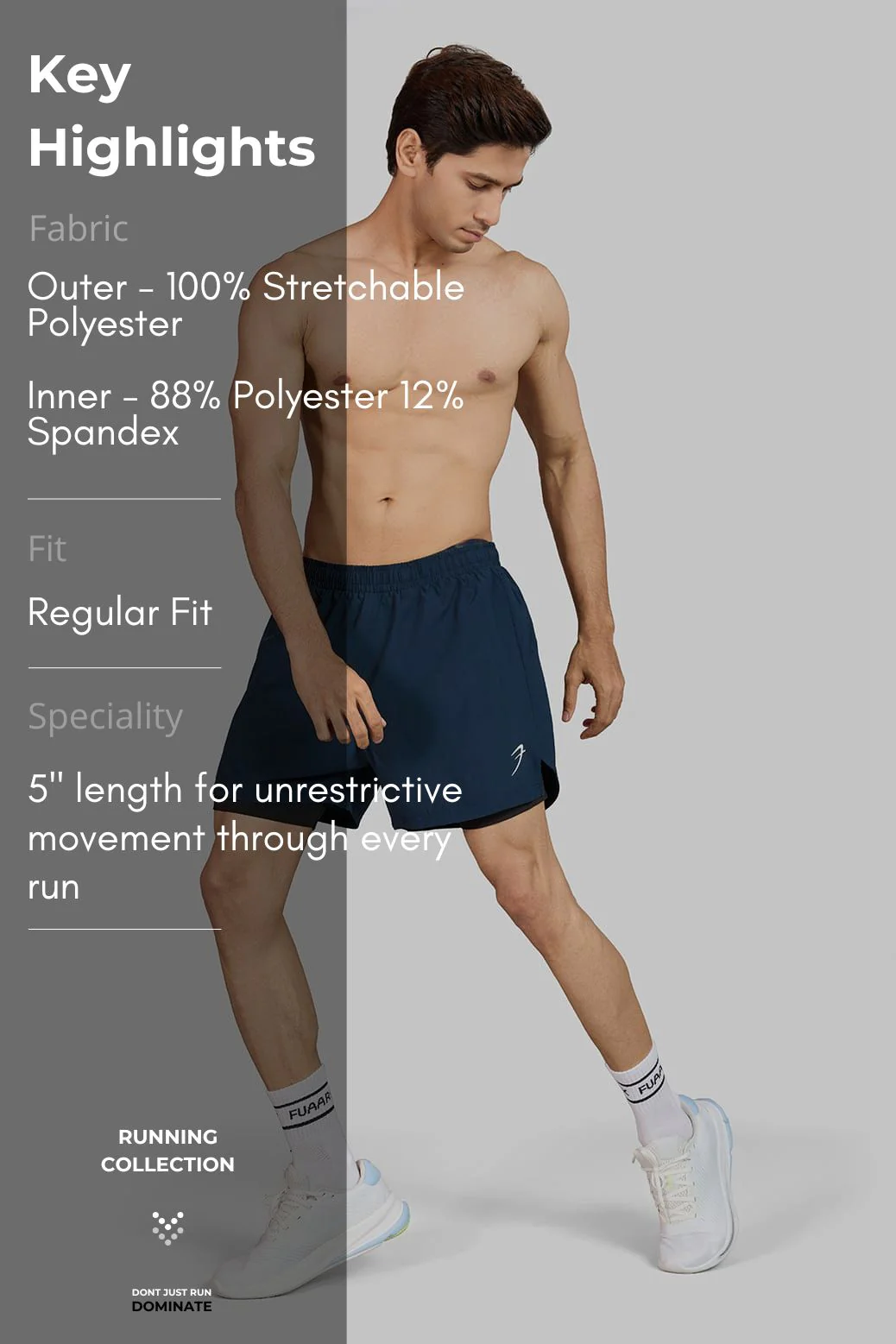 Hyper 5" Running  Shorts Navy - Image 7