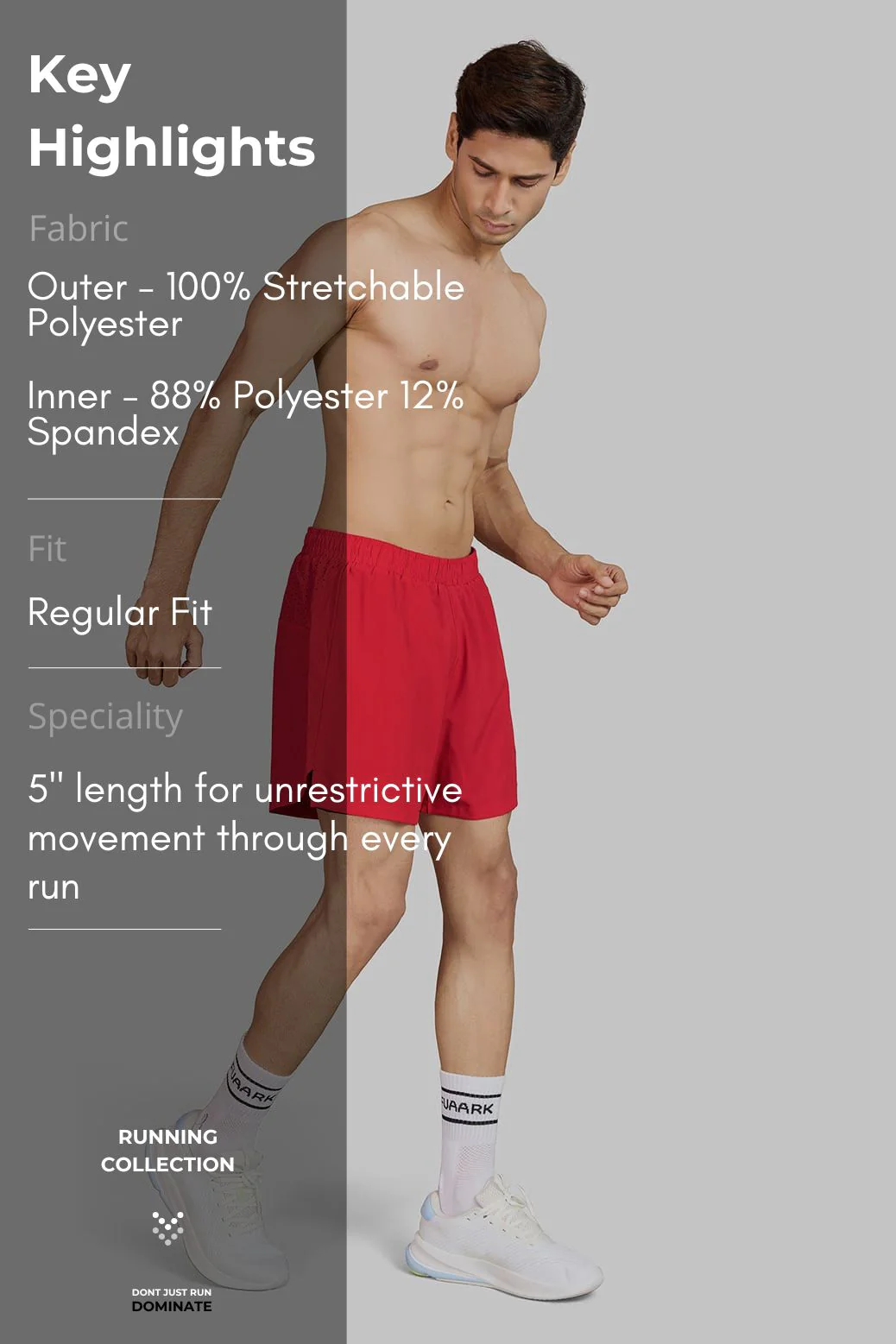 Hyper 5" Running  Shorts Red - Image 7