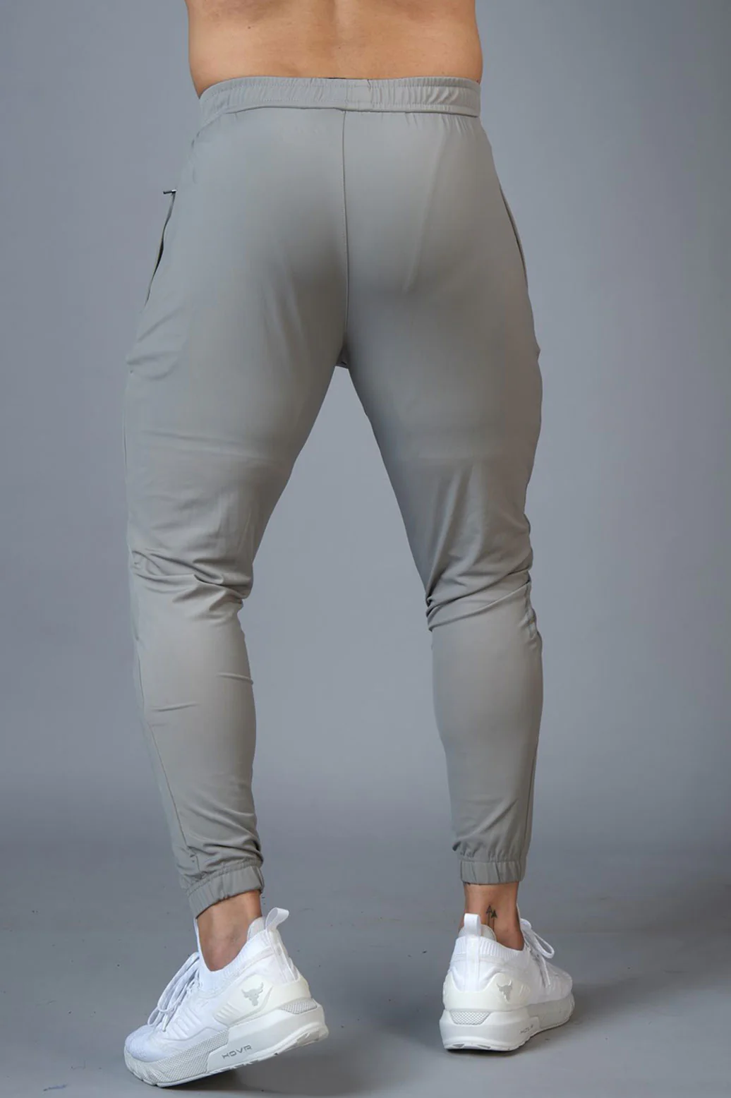 Identity Nylon Joggers Light Grey - Image 6